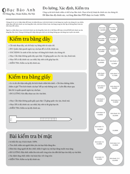 Bảng đo size nhẫn có thể in